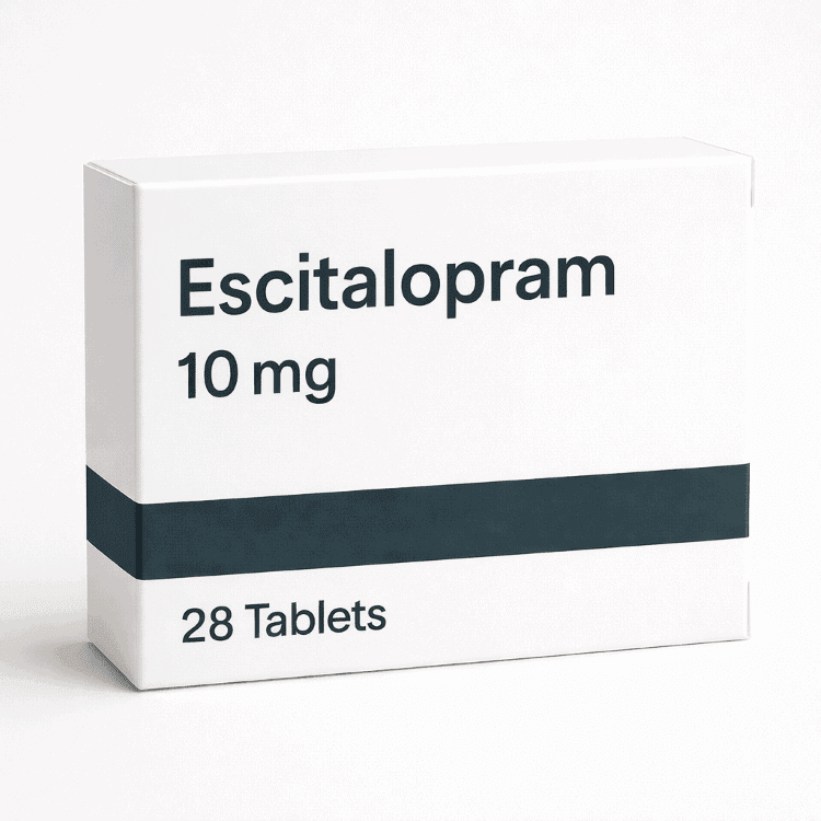 γενική εικόνα πιθανής συσκευασίας φαρμάκου με δραστική ουσία escitalopram