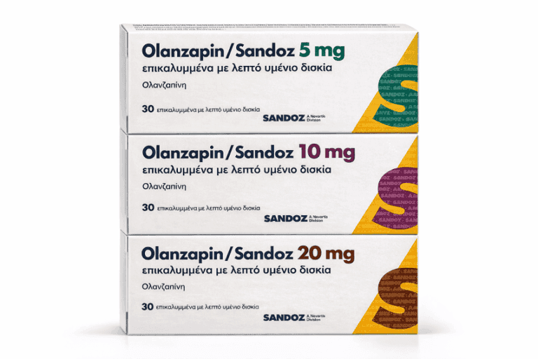φαρμακευτικό σκεύασμα OLANZAPIN SANDOZ (OLANZAPINE)