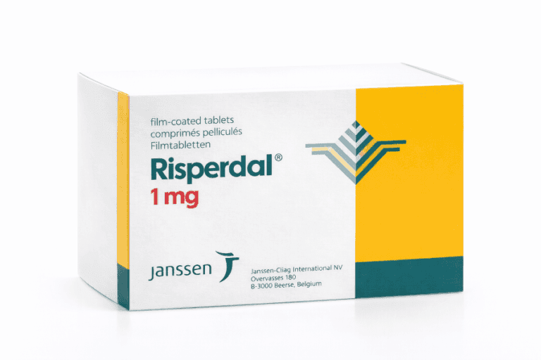 Φυλίδια δισκίων που καλύπτονται με λεπτό υμένιο, σε λευκό και κίτρινο κουτί με λογότυπο.